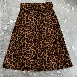 Cute T-shirt Material Stretch Animal Print Skirt